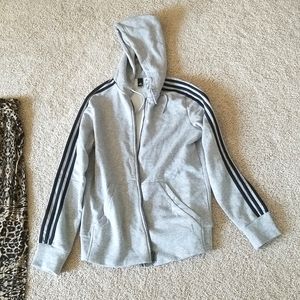 Gray Adidas zip up